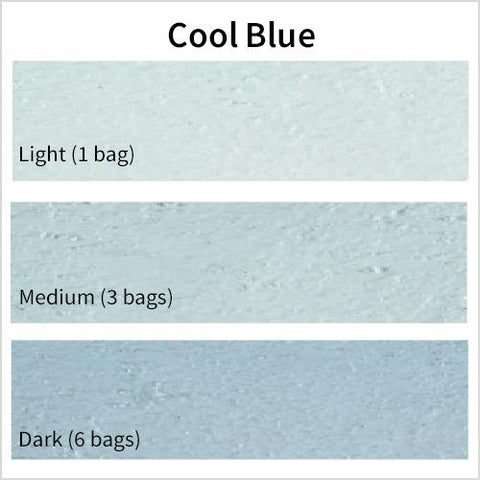 Stucco integral color, Cool Blue
